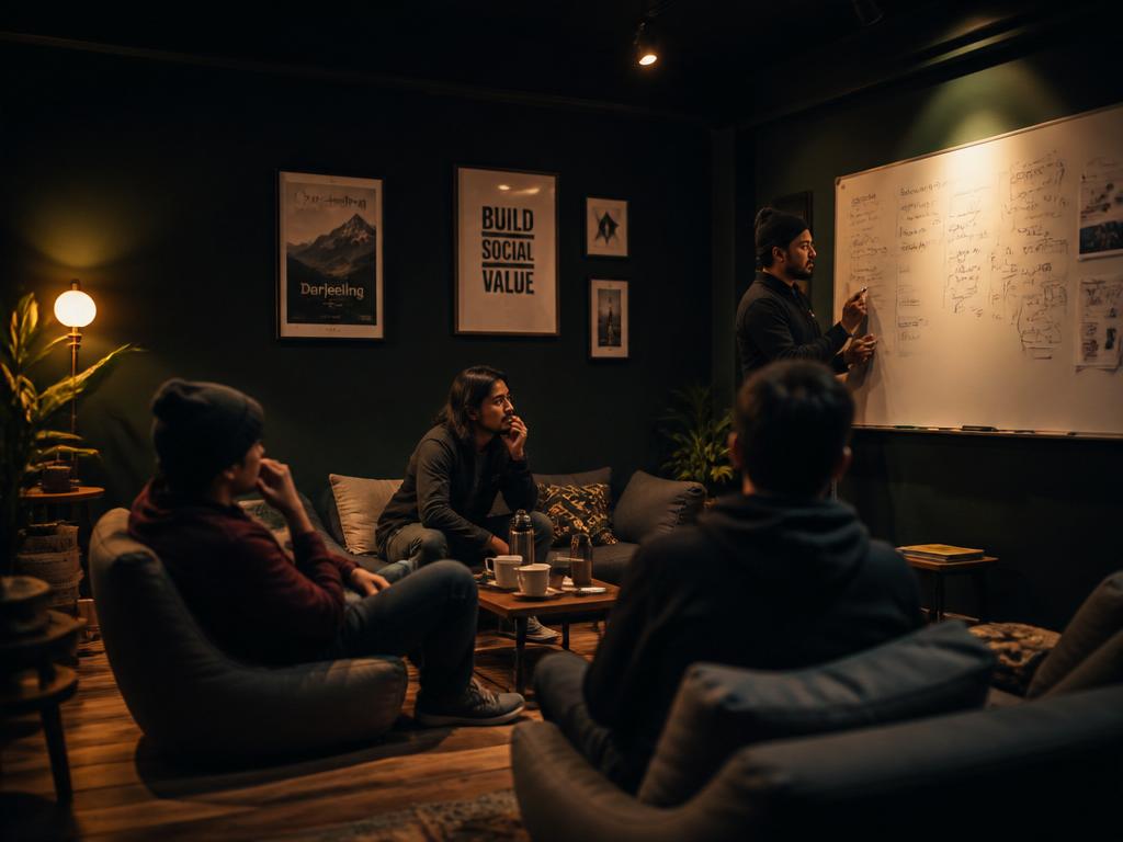 A briefing area for small teams